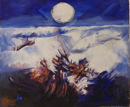 Art work by Natale Filannino Luce di notte  - oil canvas 