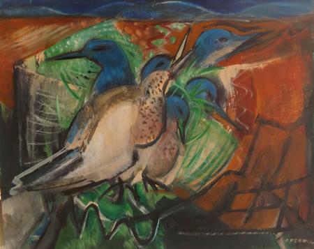 Quadro di Alberto  Ferroni  Risveglio della Natura - olio tela 