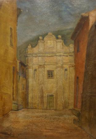 Quadro di Guido  Tossani  Tellaro  - olio faesite 