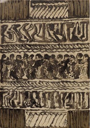 Quadro di Bruno  Bagnoli  Studio - mista cartone 