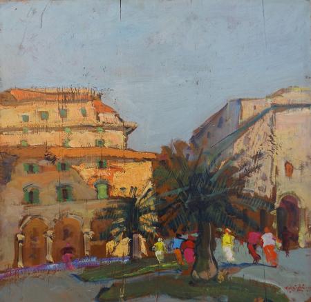Art work by Franco Mazzaccherini Livorno - oil table 