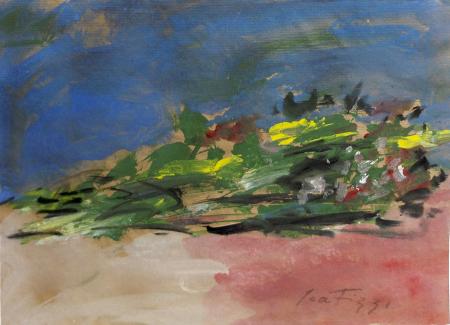Quadro di Sergio Scatizzi Rose e mimose - acquerello carta 
