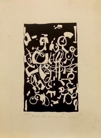 Quadro di Carla  Accardi  Astratto - incisione carta 