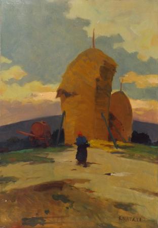 Art work by Renato Natali Pagliai - oil table 