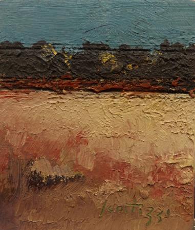 Art work by Sergio Scatizzi Paesaggio - oil table 