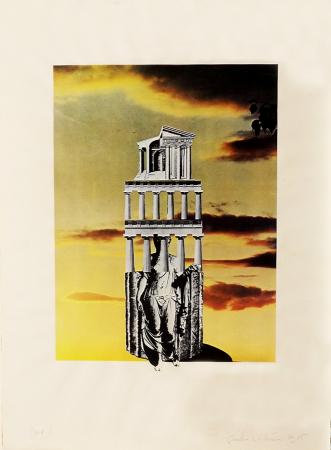 Art work by Giulio Paolini Metafisico - lithography paper 