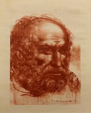Art work by Pietro Annigoni Figura - print paper 