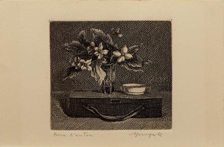 Art work by Vairo Mongatti vaso di fiori  - lithography paper 