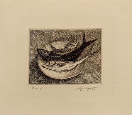 Art work by Vairo Mongatti Pesci  - lithography paper 