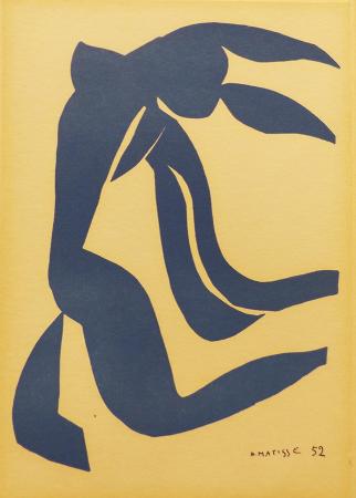 Art work by Henri Matisse Nu Bleu  - gouache paper 