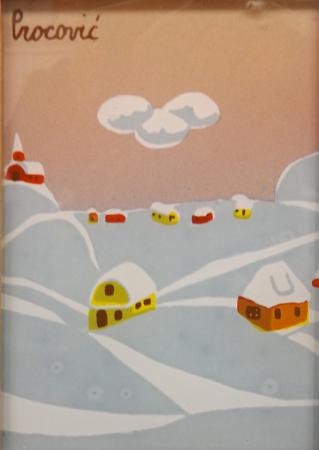 Art work by  Prokovic Paesaggio innevato  - mixed glass 