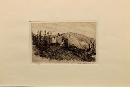 Quadro di Paolo  Manaresi  Paesaggio  - litografia carta 
