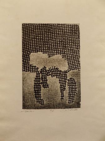 Art work by firma Illeggibile Composizione - incision paper 