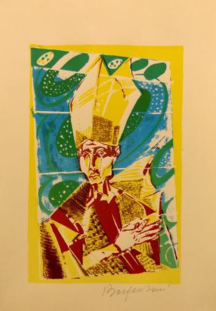 Art work by Aldo Borgonzoni Figura  - lithography paper 