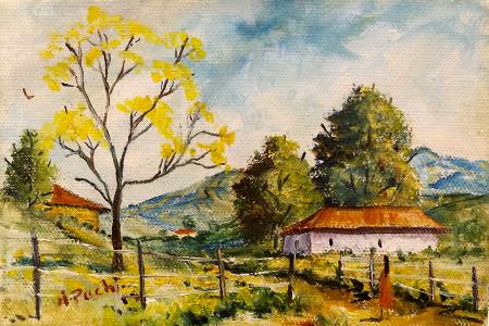 Art work by A. Picchi Paesaggio  - oil canvas 