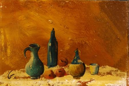 Art work by F. Gori Natura Morta  - oil table 