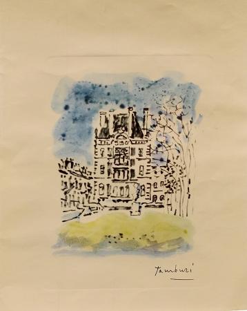 Art work by Orfeo Tamburi Parigi - print paper 