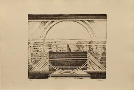 Art work by firma Illeggibile al centro  - lithography paper 