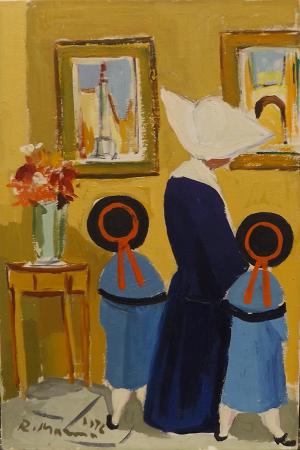 Art work by Rodolfo Marma Monachina alla mostra  - oil table 