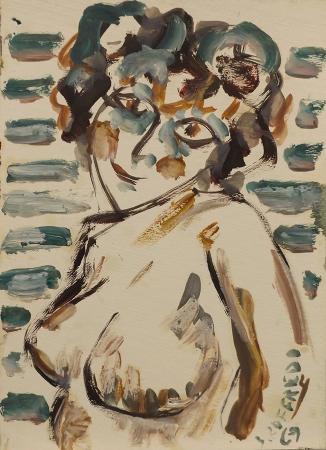 Art work by Silvio Loffredo Figura - oil cardboard 