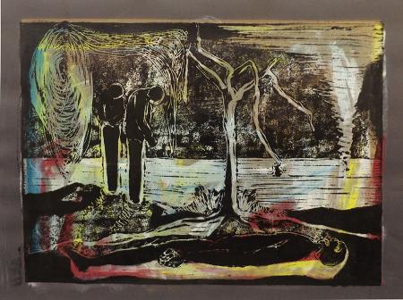 Art work by Jack  Friling  Figure  - mixed paper 