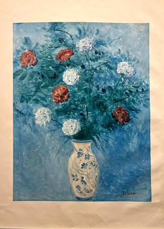 Quadro di  Lilloni  Vaso di fiori  - stampa carta 