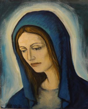 Art work by P.  Spinillo  Maria - oil canvas 