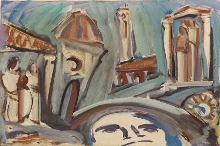 Quadro di Giorgio Polykratis Firenze  - olio tela 