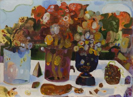 Quadro di Antonio Possenti vaso di fiori  - olio Tavola intelata 