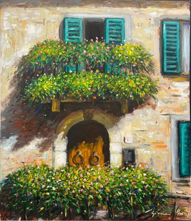 Art work by Gianni Mori Balcone Toscano  - oil canvas 