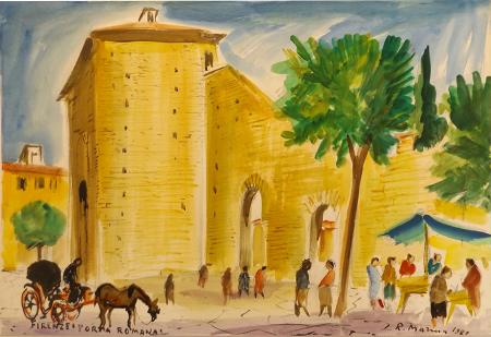 Art work by Rodolfo Marma Porta Romana - watercolor paper 