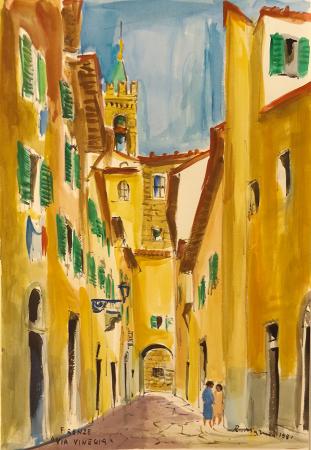 Art work by Rodolfo Marma Via Vinegia  - watercolor paper 