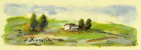 Quadro di Umberto Bianchini Collina - tempera carta 