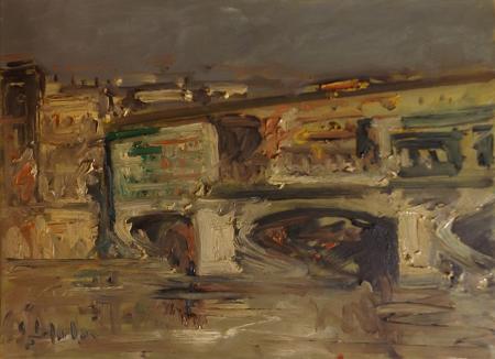 Art work by Emanuele Cappello Ponte vecchio - oil canvas 