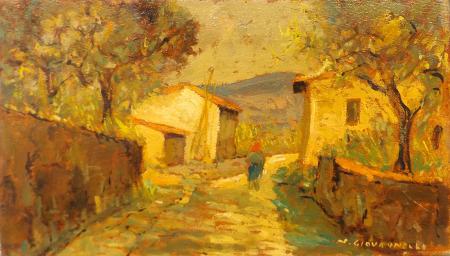 Art work by . Giovanelli  Case in Campagna - oil table 