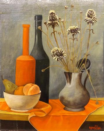Art work by . Apacini  Natura Morta  - oil canvas cardboard  