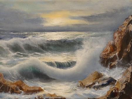 Art work by A.  Zanelli  Mareggiata - oil canvas 
