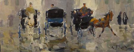 Art work by Gino Paolo Gori Fiacchere in Corsa  - oil canvas 