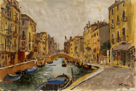 Quadro di Rutilio Muti Venezia  - acquerello carta 