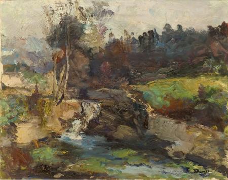 Art work by Francesco Bausi Primi Verdi - oil canvas 