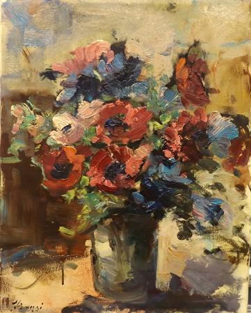 Art work by Francesco Bausi Vaso di Fiori  - oil canvas 