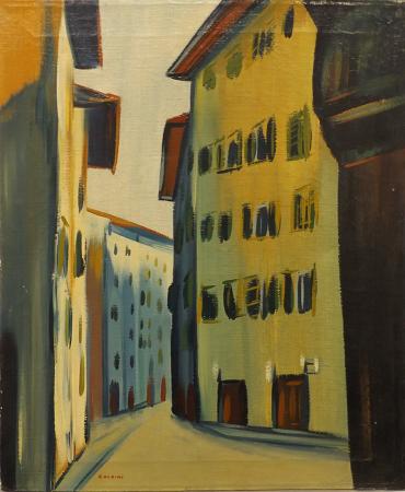 Art work by Giancarlo  Caldini  Via Torta Firenze  - oil canvas 