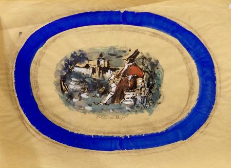 Art work by  Anonimo Fabrizio del Dongo  - oil paper 