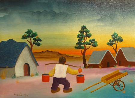 Art work by A. Ocla Paesaggio con neve  - oil canvas 