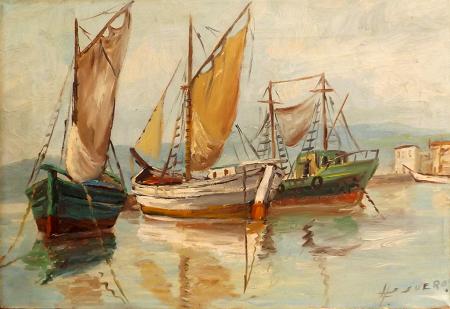 Quadro di Assuero Fogli Marina - olio tela 