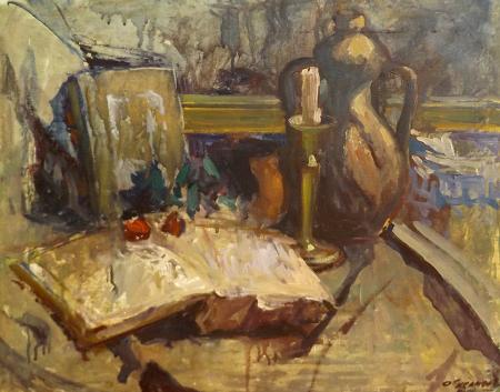Quadro di Osvaldo Curandai Natura Morta - olio tela 