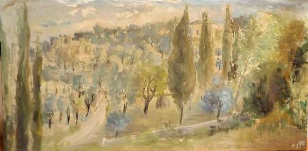 Quadro di  Anonimo Paesaggio  - olio tavola 