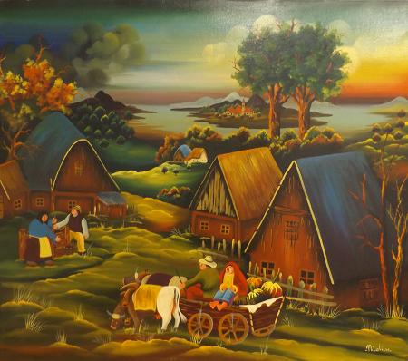 Quadro di  Nicolich Paesaggio  - olio tela 
