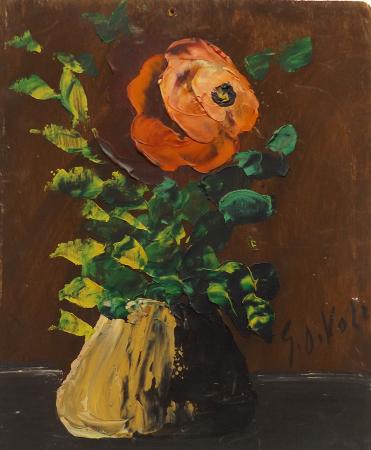 Quadro di Giorgio Di Volo Vaso di Fiori  - olio tavola 