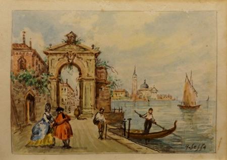 Quadro di Aldo  Sessa Venezia - acquerello carta 
